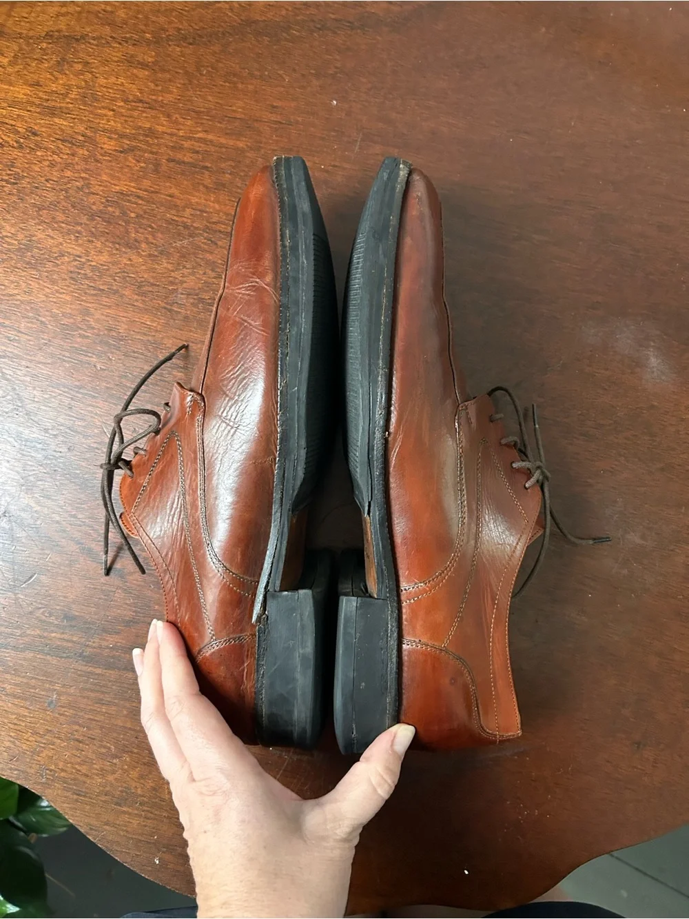 Johnston & Murphy Signature Series Shoes Men's Size 11 M Brown Leather Lace Up